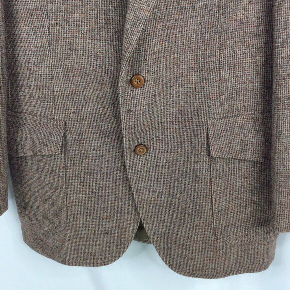 Vintage 70s Pendleton Wool Blazer Mens 42L Suede Shoulder Elbow Patches Western - Picture 7 of 11